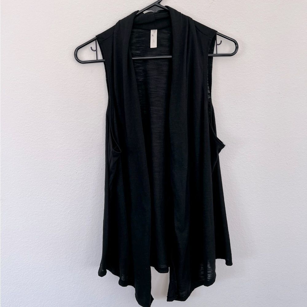 Plus Size Drapey Black Vest